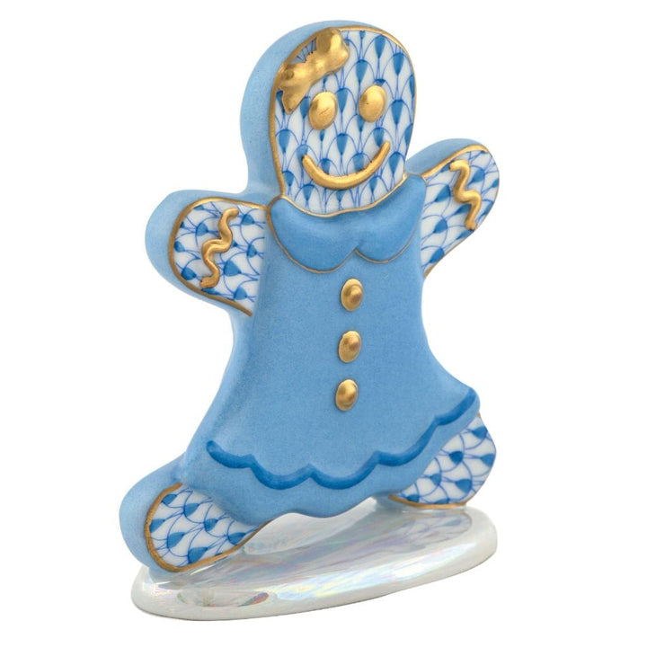 Herend Gingerbread Girl Figurine Figurines Herend Blue 