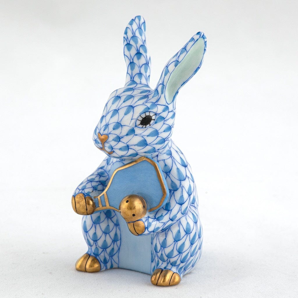 Herend Pickleball Bunny Figurine Figurines Herend 