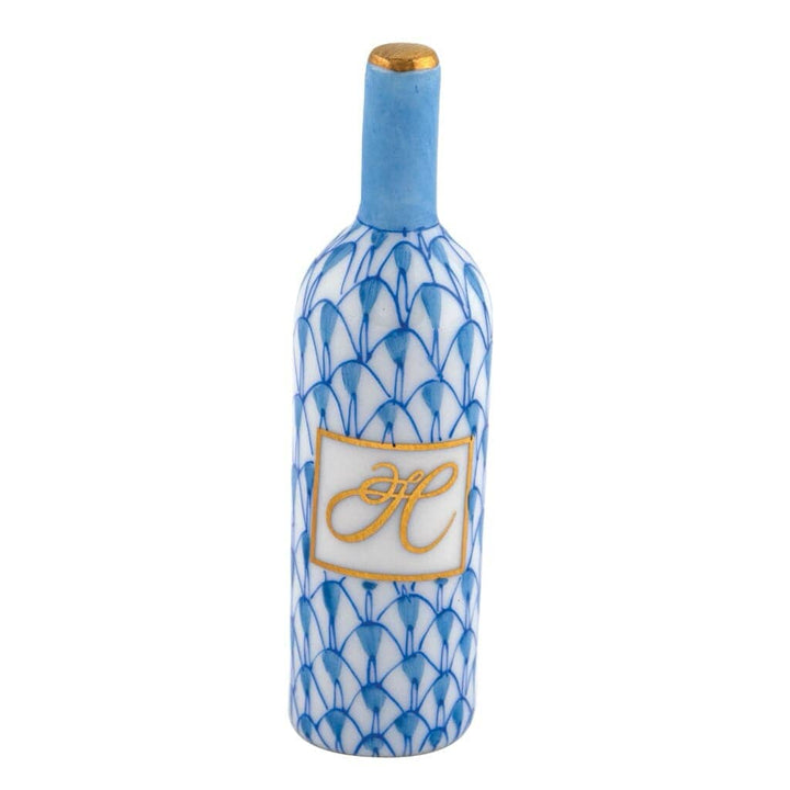 Herend Wine Bottle Figurine Figurines Herend Blue 