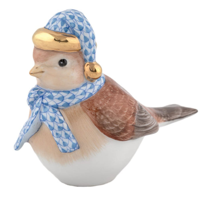 Herend Winter Bird Figurine Figurines Herend Blue 