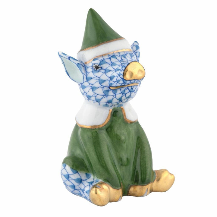 Herend Elf Piggy Figurine Figurines Herend Blue 