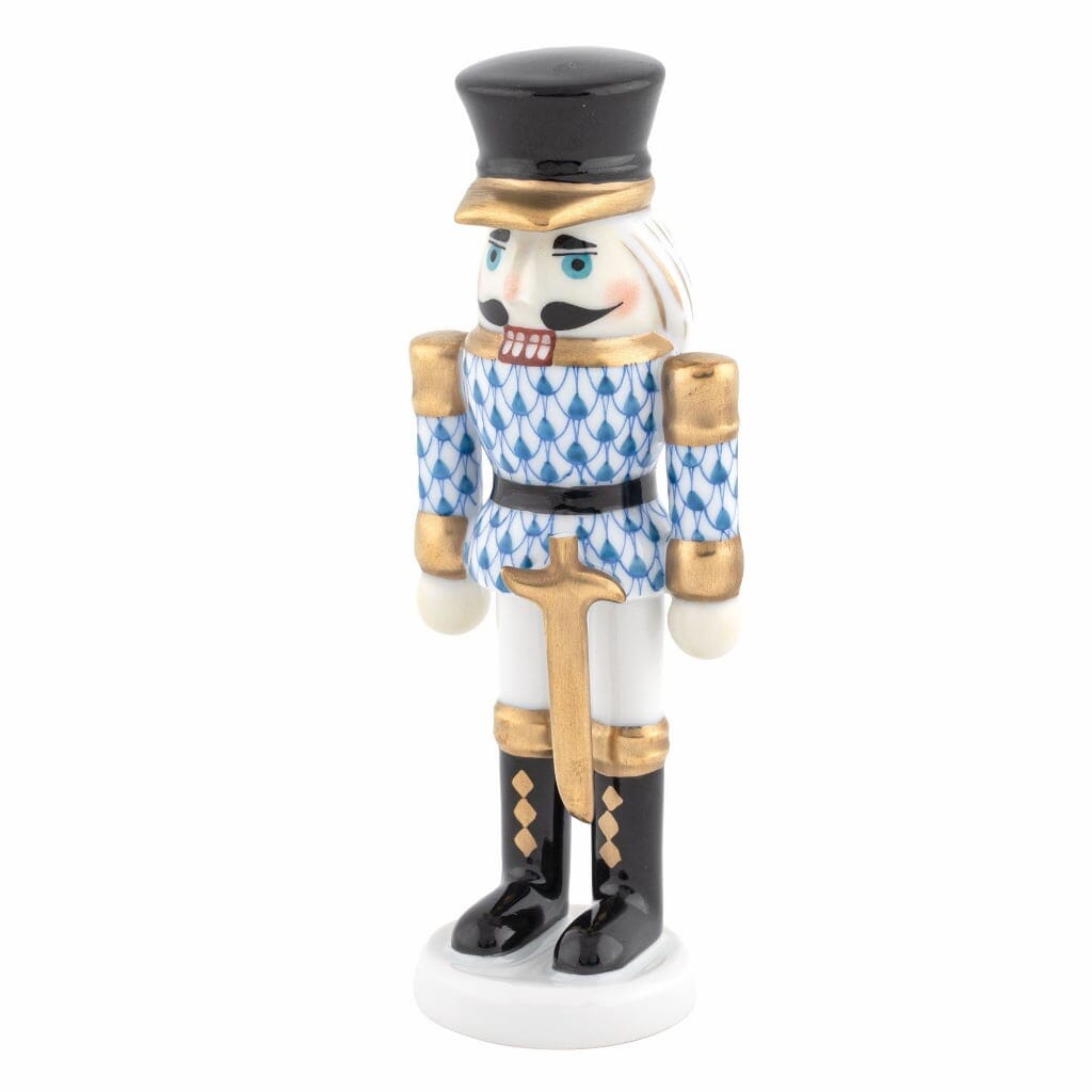 Herend Nutcracker With Sword Figurine Figurines Herend Blue 