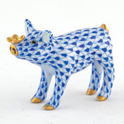Herend Pig With Butterfly Figurine Figurines Herend Sapphire 