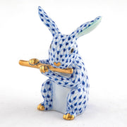 Herend Flute Bunny Figurine Figurines Herend 
