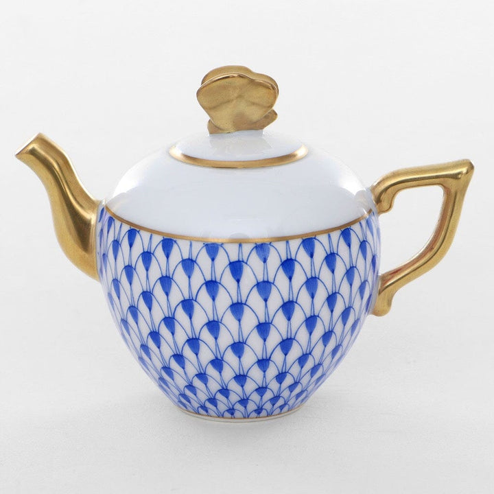 Herend Teapot Figurine Figurines Herend Sapphire 