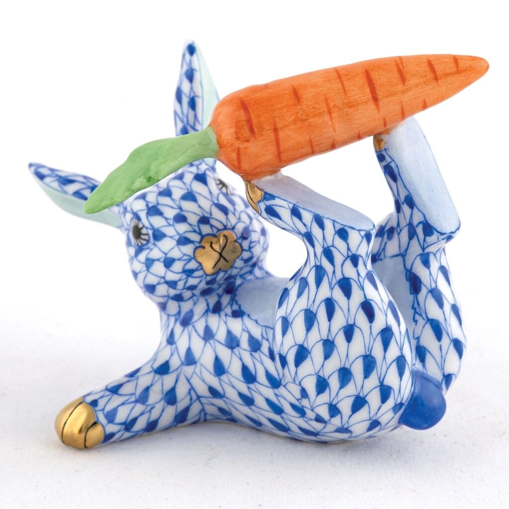 Herend Juggler Bunny Figurine Figurines Herend Sapphire 