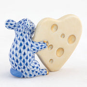 Herend Mouse With Heart Cheese Figurine Figurines Herend 