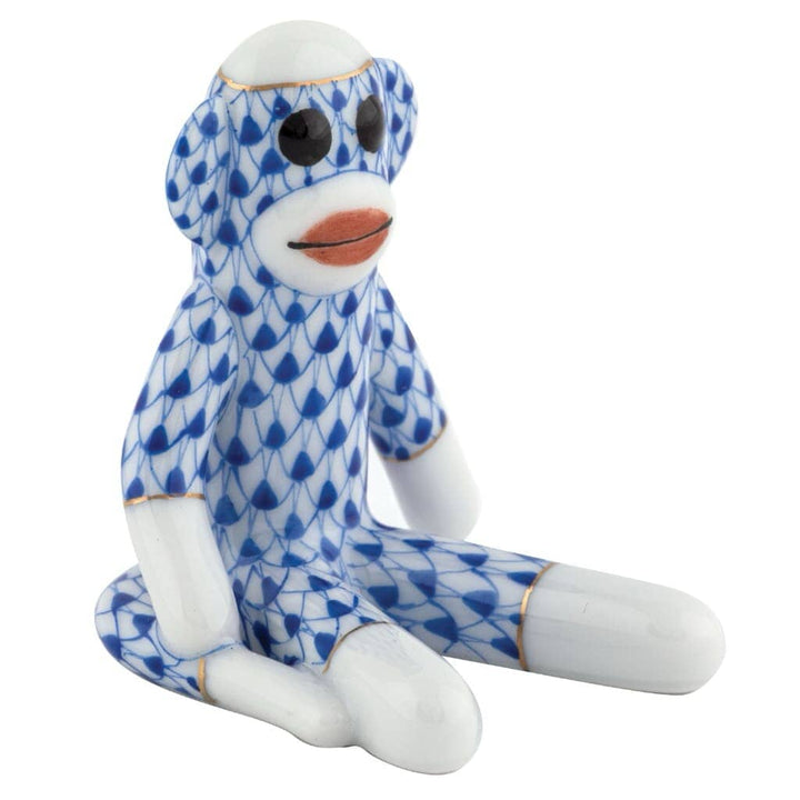 Herend Sock Monkey Figurine Figurines Herend Sapphire 