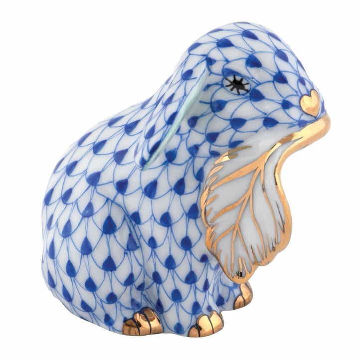Herend Fall Bunny Figurine Figurines Herend Sapphire 