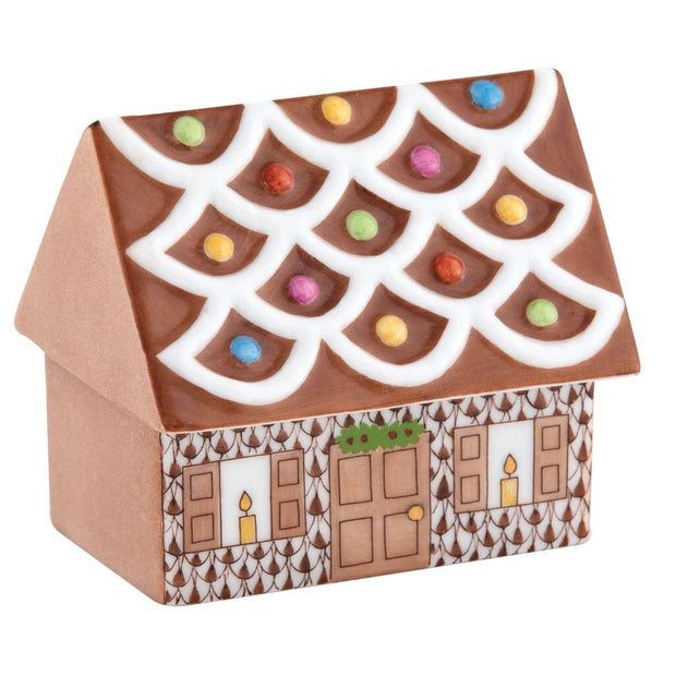 Herend Cozy Gingerbread House Figurines Herend Chocolate 