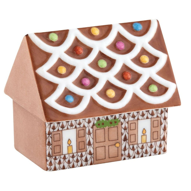 Herend Cozy Gingerbread House Figurines Herend Chocolate 