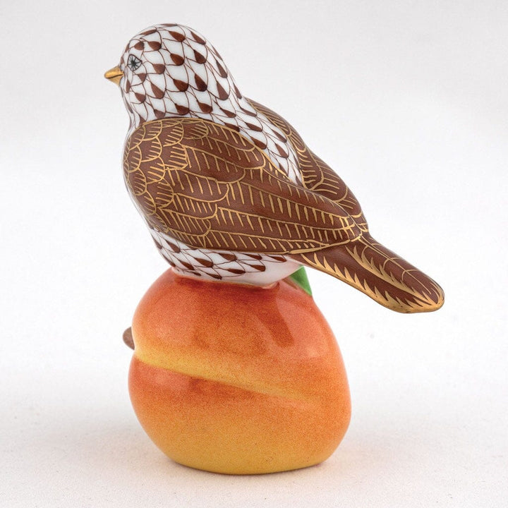 Herend Bird On Peach Figurine Figurines Herend 