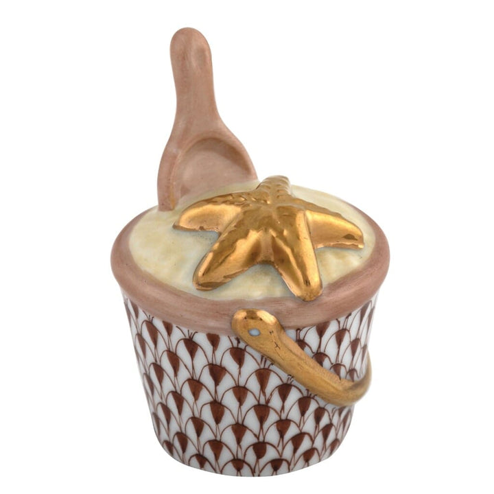 Herend Beach Bucket Figurine Figurines Herend Chocolate 