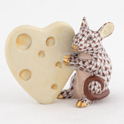 Herend Mouse With Heart Cheese Figurine Figurines Herend Chocolate 
