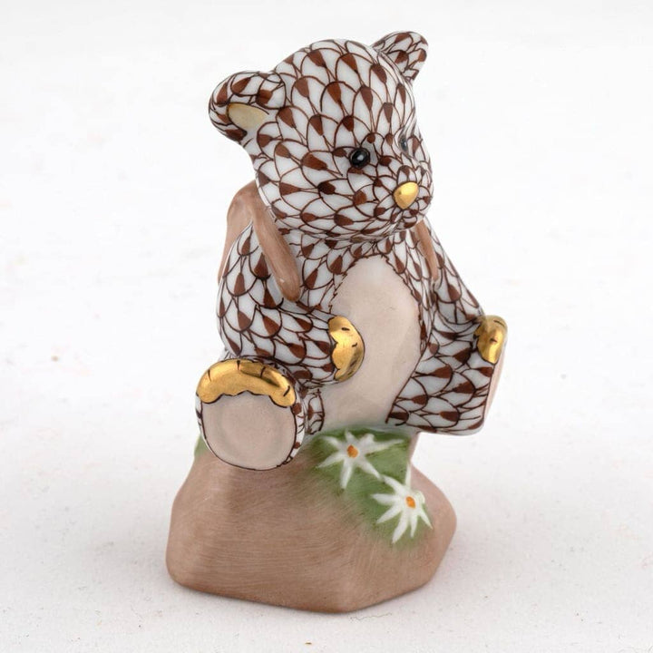 Herend Hiking Bear Figurine Figurines Herend Chocolate 