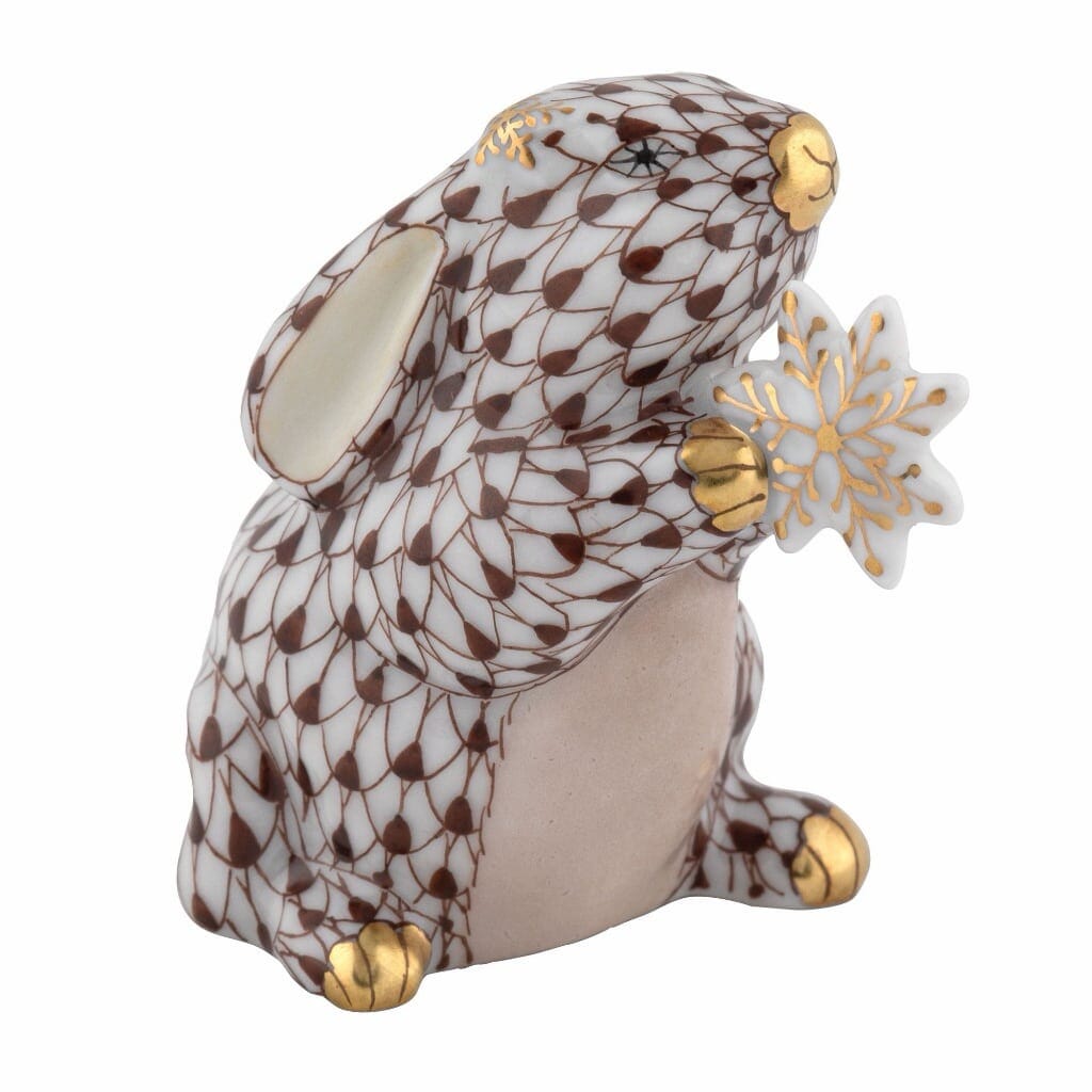 Herend Winter Bunny Figurine Figurines Herend Chocolate 