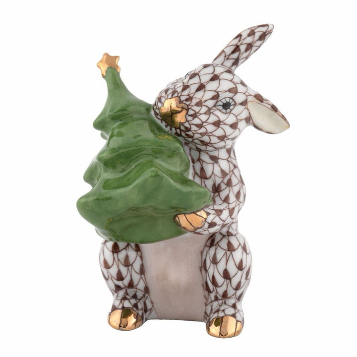 Herend Christmas Tree Bunny Figurine Figurines Herend Chocolate 