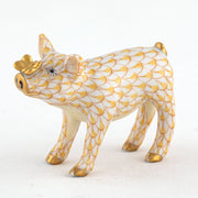 Herend Pig With Butterfly Figurine Figurines Herend Butterscotch 