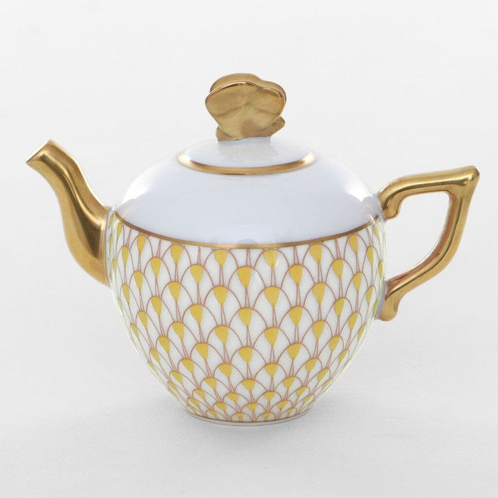 Herend Teapot Figurine Figurines Herend Butterscotch 