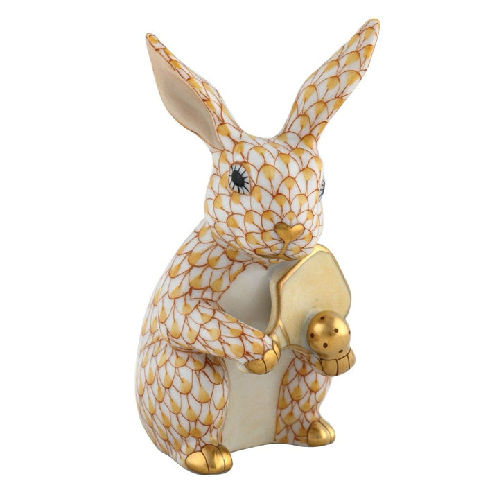 Herend Pickleball Bunny Figurine Figurines Herend Butterscotch 