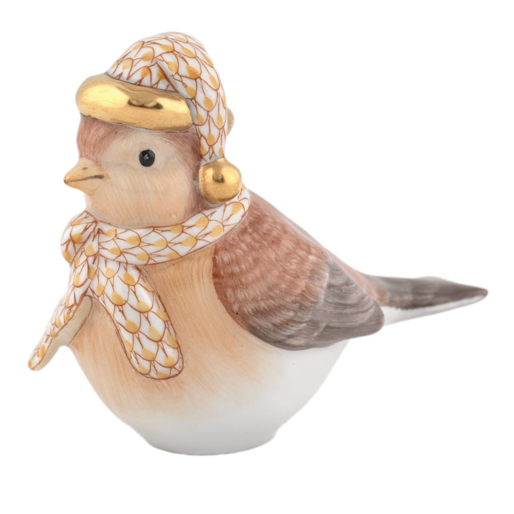 Herend Winter Bird Figurine Figurines Herend Butterscotch 