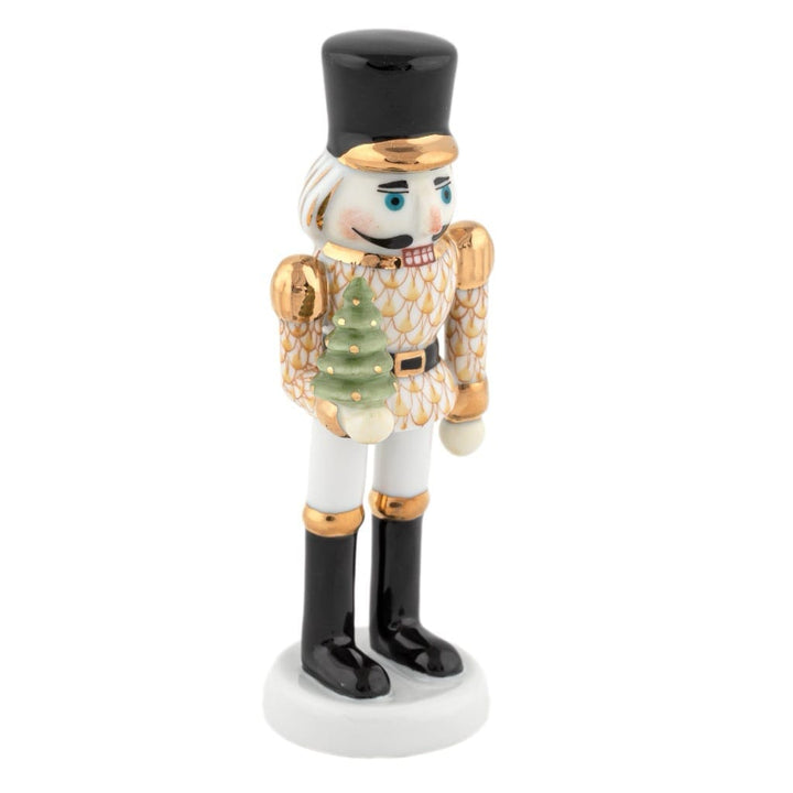Herend Nutcracker With Christmas Tree Figurine Figurines Herend Butterscotch 