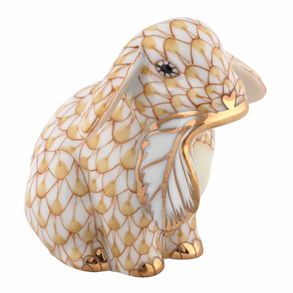 Herend Fall Bunny Figurine Figurines Herend Butterscotch 