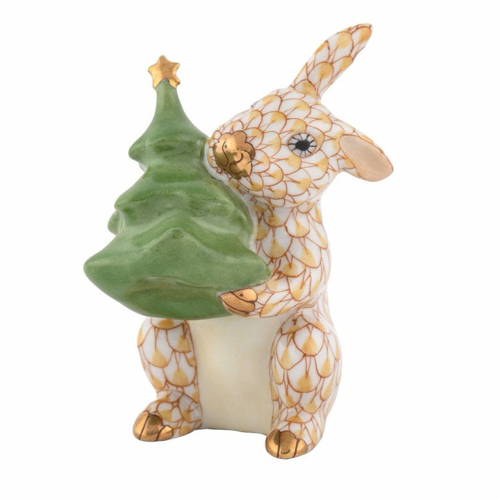 Herend Christmas Tree Bunny Figurine Figurines Herend Butterscotch 