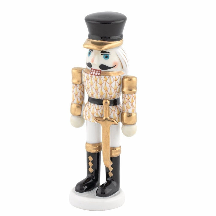 Herend Nutcracker With Sword Figurine Figurines Herend Butterscotch 