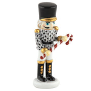 Herend Small Nutcracker With Candy Cane Figurine Figurines Herend Black 