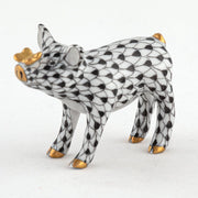 Herend Pig With Butterfly Figurine Figurines Herend Black 