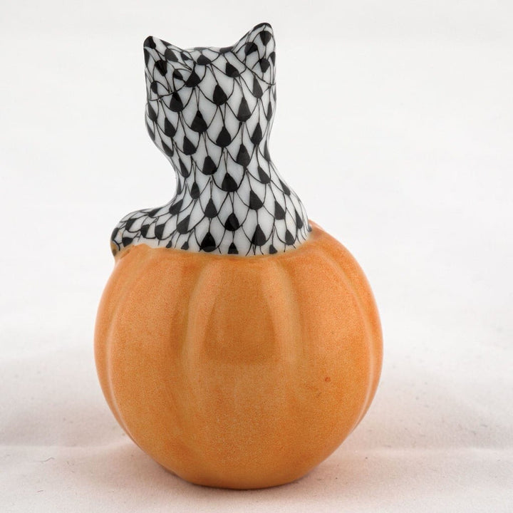 Herend Jack O Lantern Kitty Figurine Figurines Herend 