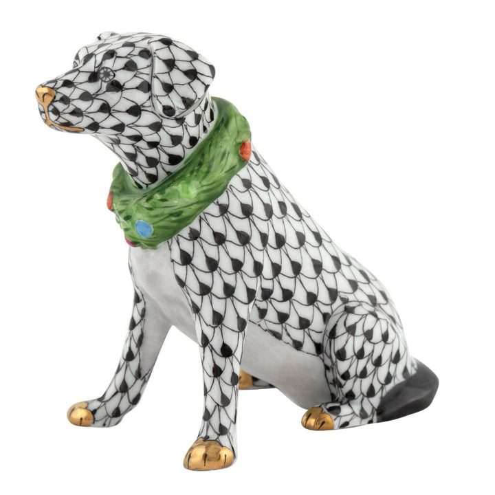 Herend Holiday Dog Figurine Figurines Herend Black 