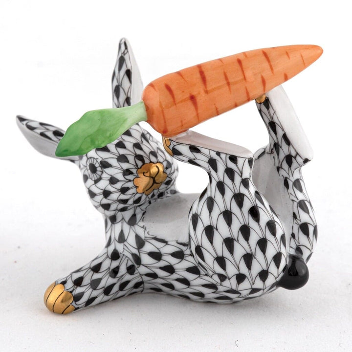 Herend Juggler Bunny Figurine Figurines Herend Black 