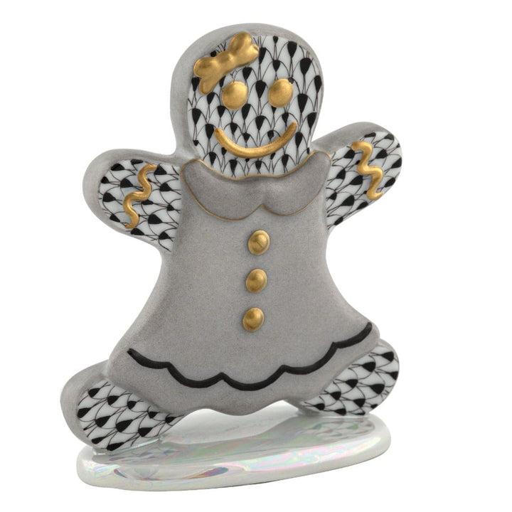 Herend Gingerbread Girl Figurine Figurines Herend Black 