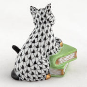Herend Cat On Books Figurine Figurines Herend 