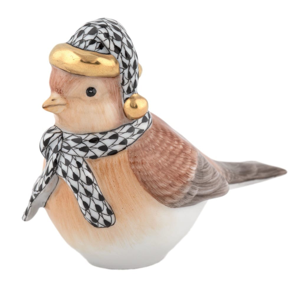 Herend Winter Bird Figurine Figurines Herend Black 