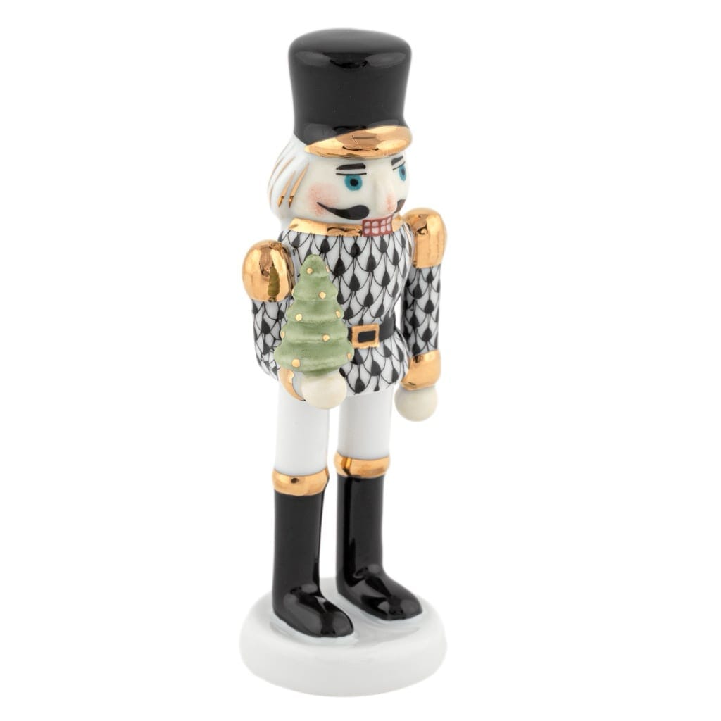 Herend Nutcracker With Christmas Tree Figurine Figurines Herend Black 