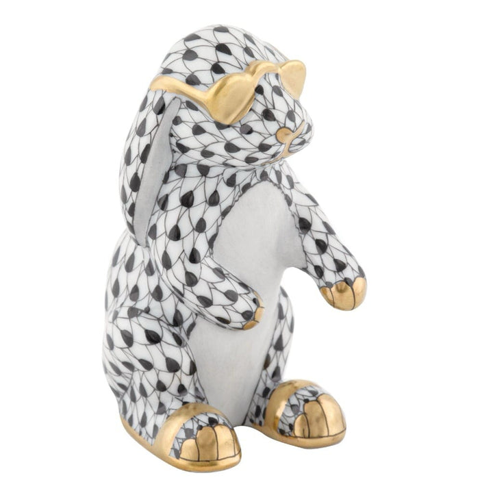 Herend Sunny Bunny Figurine Figurines Herend Black 
