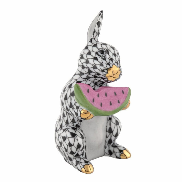 Herend Summer Bunny Figurine Figurines Herend Black 