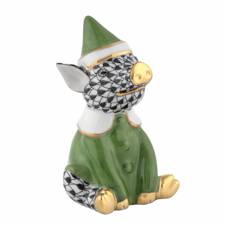 Herend Elf Piggy Figurine Figurines Herend Black 