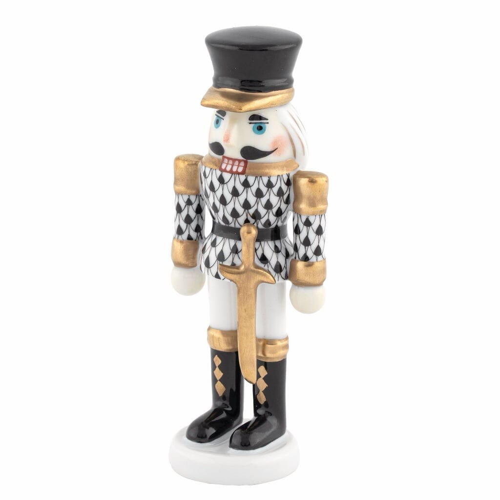 Herend Nutcracker With Sword Figurine Figurines Herend Black 