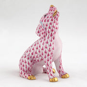 Herend Singing Beagle Figurine Figurines Herend Raspberry (Pink) 