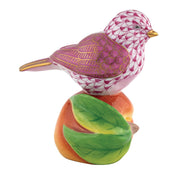 Herend Bird On Peach Figurine Figurines Herend Raspberry (Pink) 