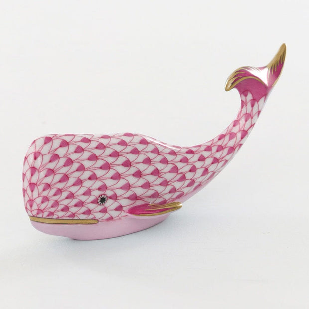 Herend Sperm Whale Figurine Figurines Herend Raspberry 