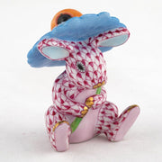 Herend Umbrella Bunny Figurine Figurines Herend Raspberry (Pink) 