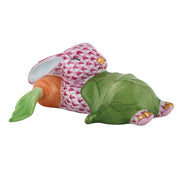 Herend Slumber Bunny Figurine Figurines Herend Raspberry (Pink) 