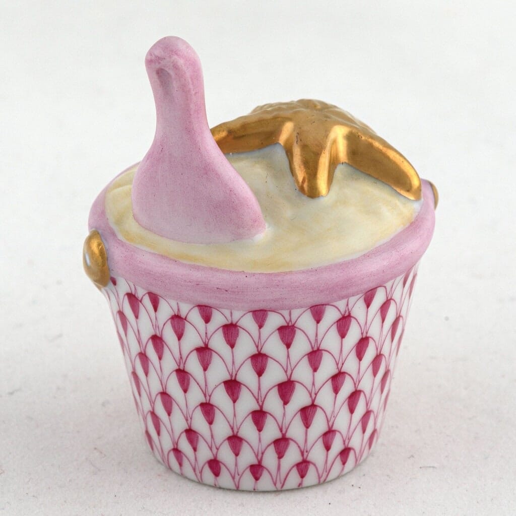 Herend Beach Bucket Figurine Figurines Herend 