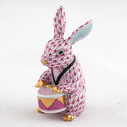 Herend Drummer Bunny Figurine Figurines Herend Raspberry (Pink) 