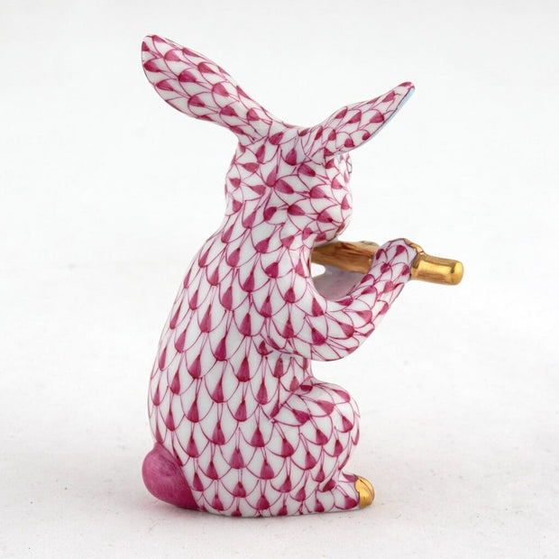 Herend Flute Bunny Figurine Figurines Herend 